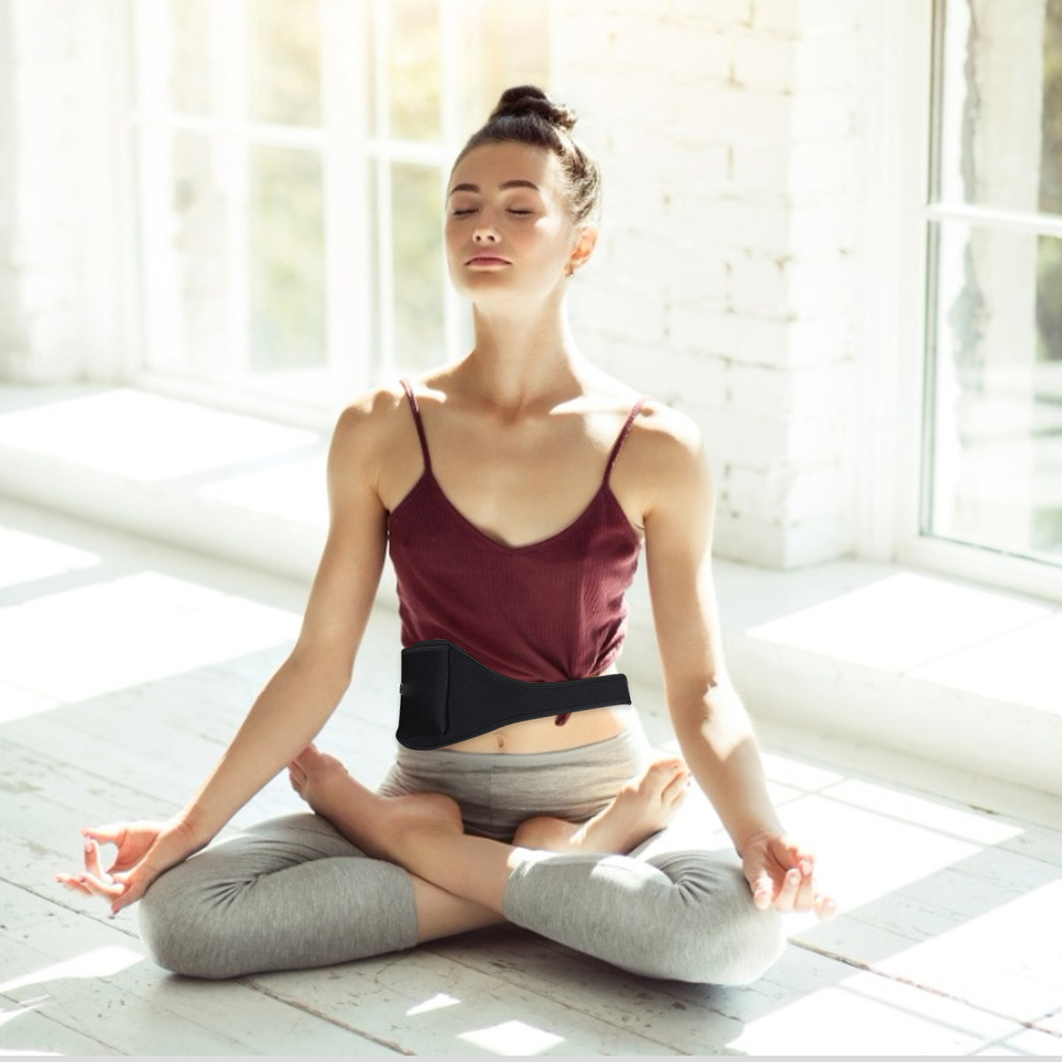 Yoga Fitness Instructor - Microphone Transmitter Carrier Belt for Fitness