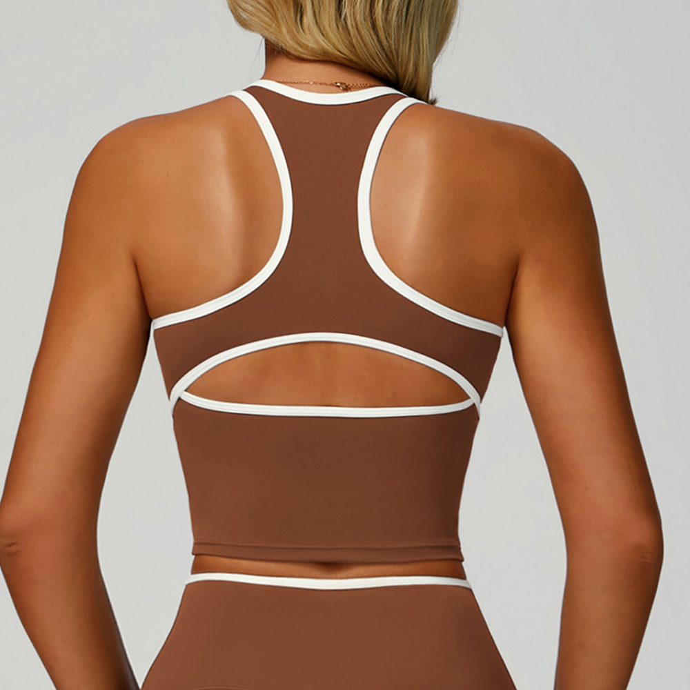 Yoga Blocks - Color Block Sport Bra Yoga Vest