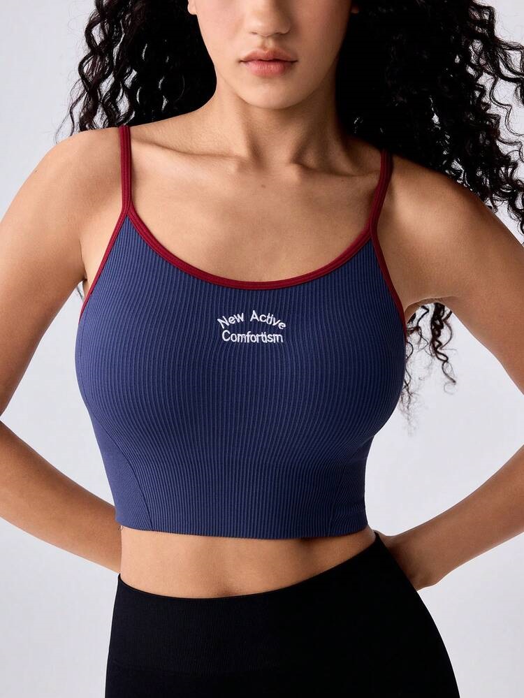 Yoga Blocks - Women's Spaghetti Strap Color Block Sports
