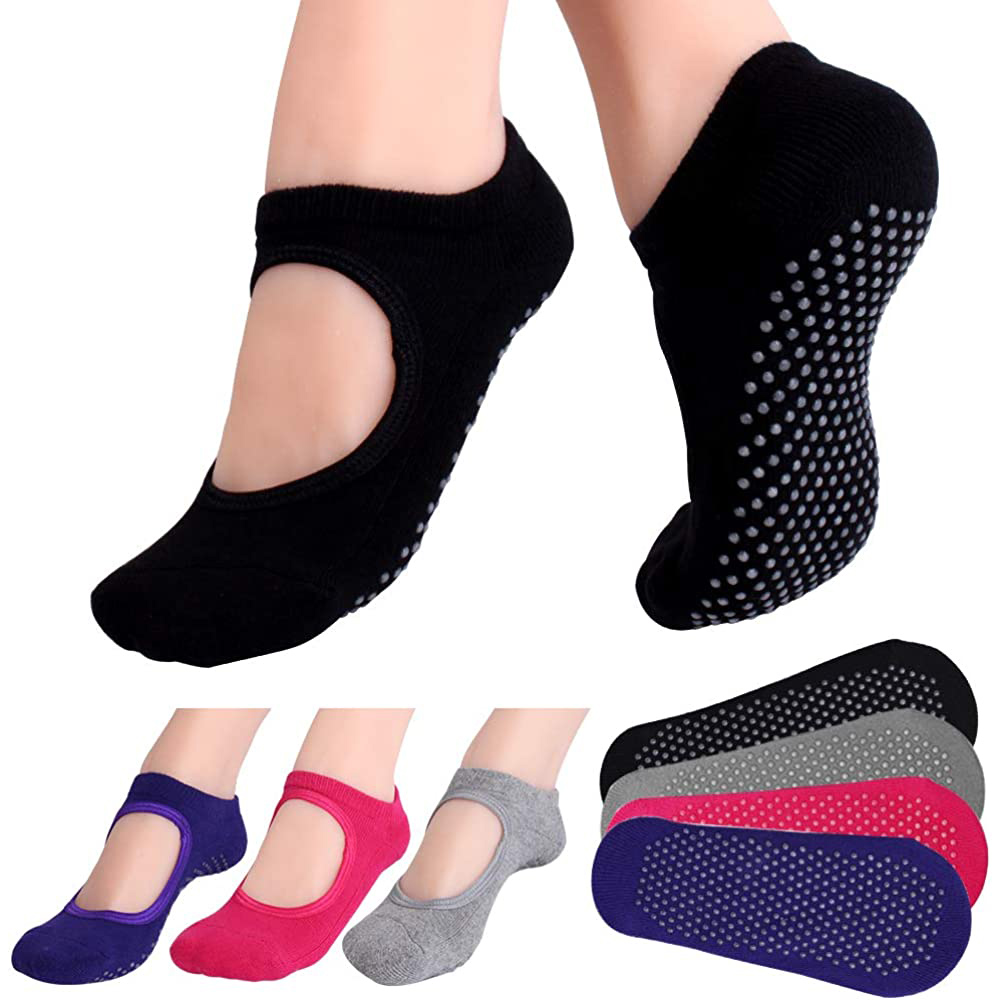 Yoga Fitness Gym - Backless Non-slip Fitness Pilates Socks Cotton