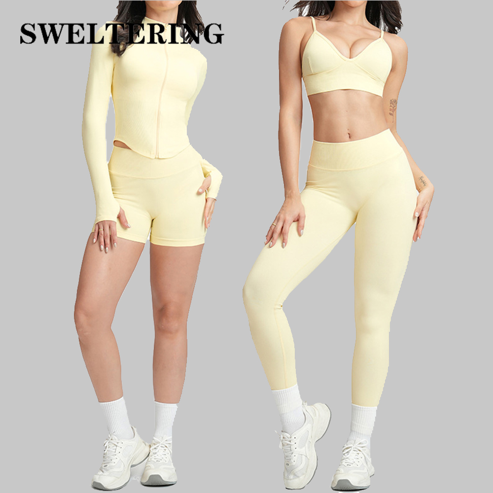 Yoga Fitness Kleidung - SWELTERING 2/3PCS Seamless Yoga Set Gym