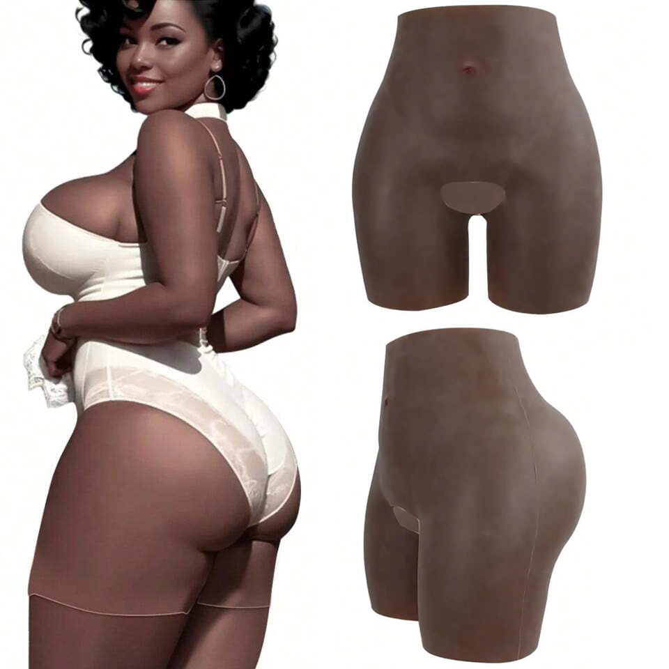 Hip Thrust Pad - Silicone Hip Padded Panty Dark Brown