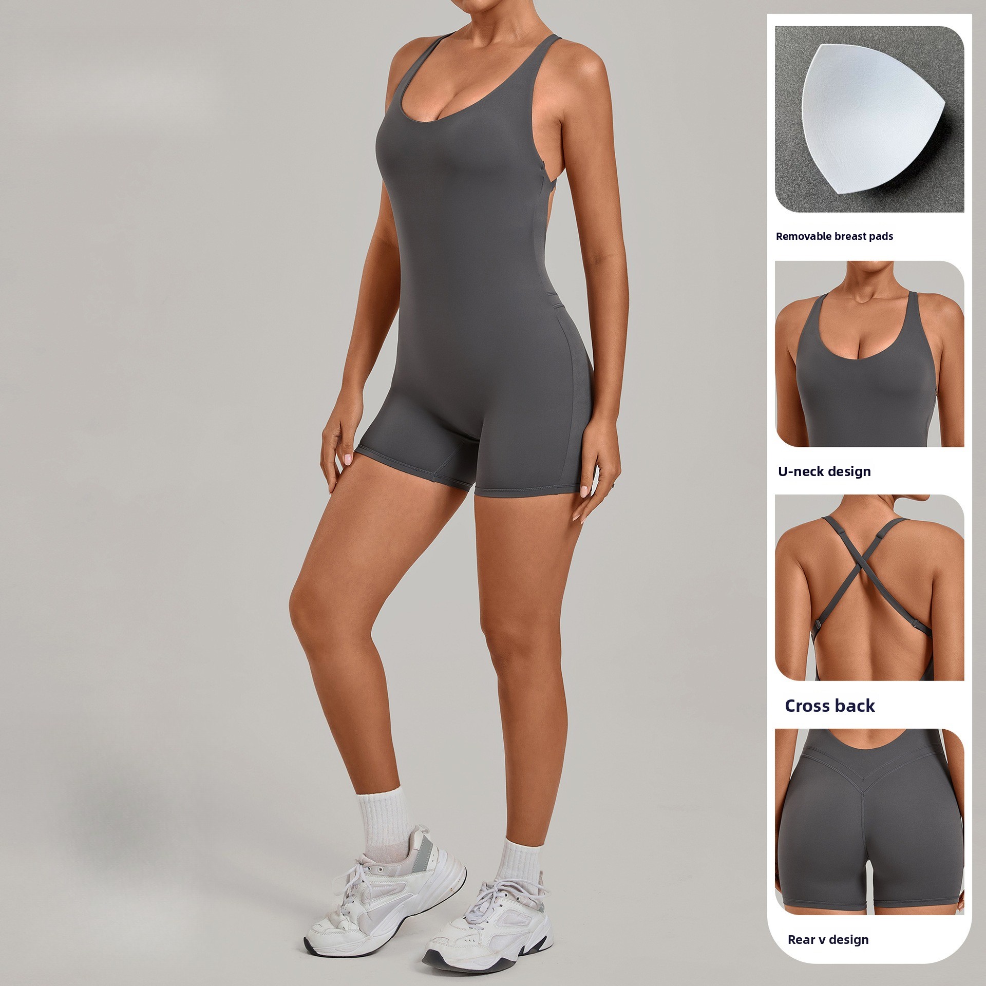 Backless Gym Bodysuits Set Sho - огляд і ціна Yoga Overall Fitness