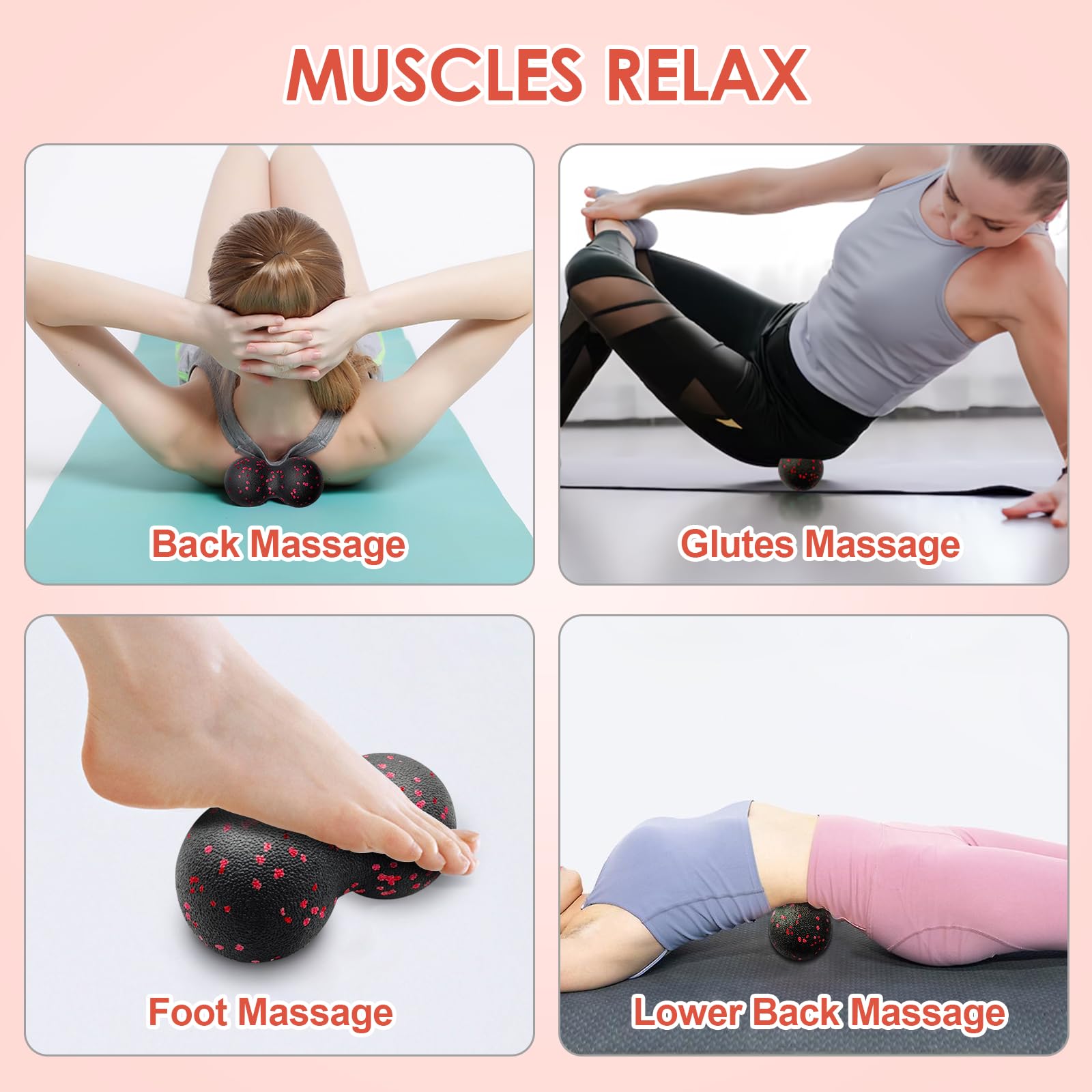Hollow Yoga Roller Massage Pea - огляд і ціна Yoga Fitness Ball