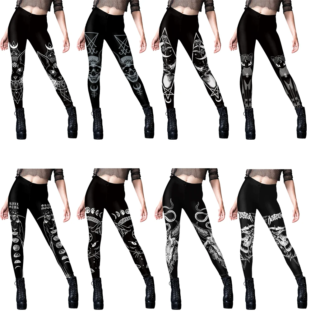 Gothic Women Leggings Sexy Mid - огляд і ціна Yoga Fitness Holiday