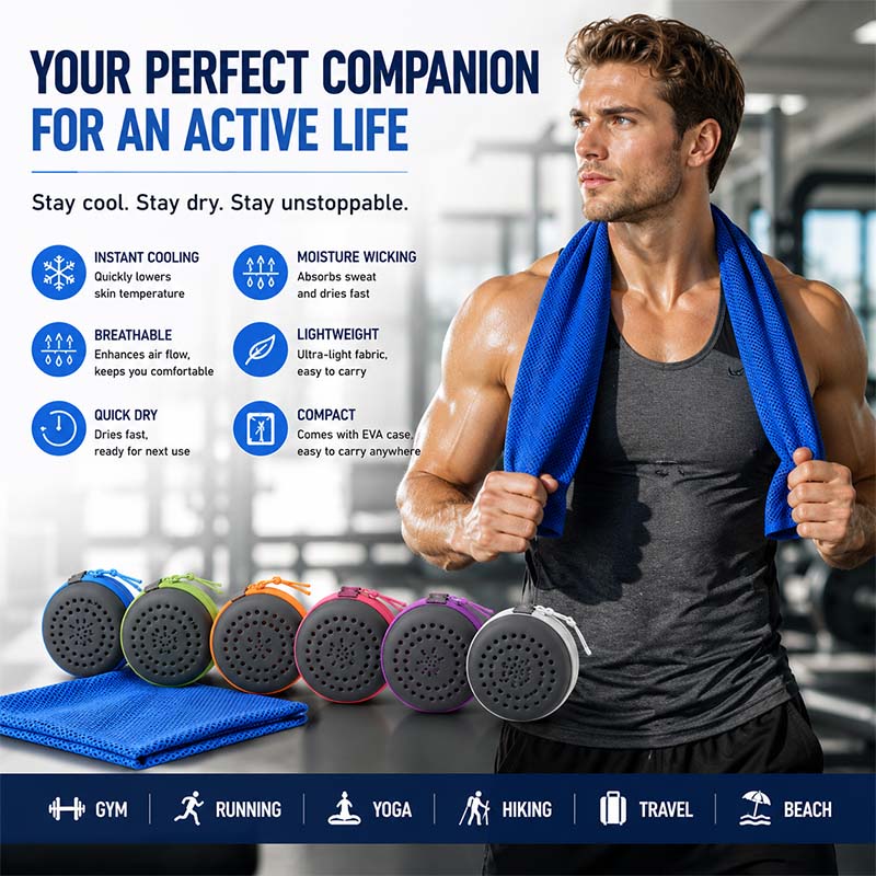 Instant Cooling Towel with EVA - огляд і ціна Yoga Fitness Gym