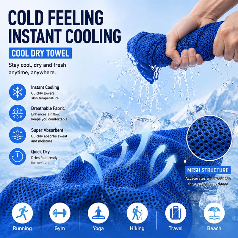 Instant Cooling Towel with EVA - огляд і ціна Yoga Fitness Gym